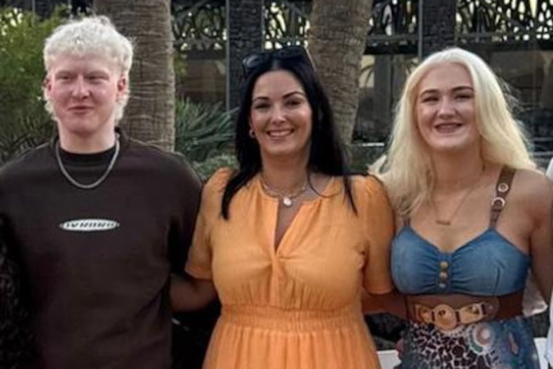 James and Megan with their mother Fiona McCusker