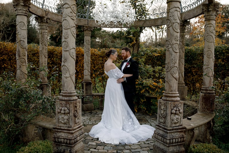 Lucy Ryan and her husband Shane on their wedding day. Photograph: White Cat Studio