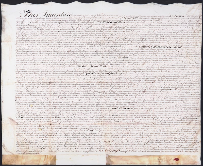 Arthur Guinness’s 9,000-year lease for St James’s Gate in Dublin. Photograph: Guinness