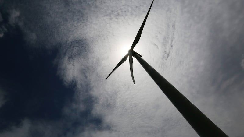 Annual electricity generated from wind and solar energy increased. Photograph: Carlos Jasso/Reuters