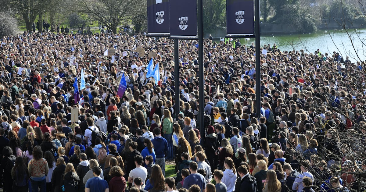 Large crowd attends UCD protest after ‘nude, bruised’ image of student shared – The Irish Times