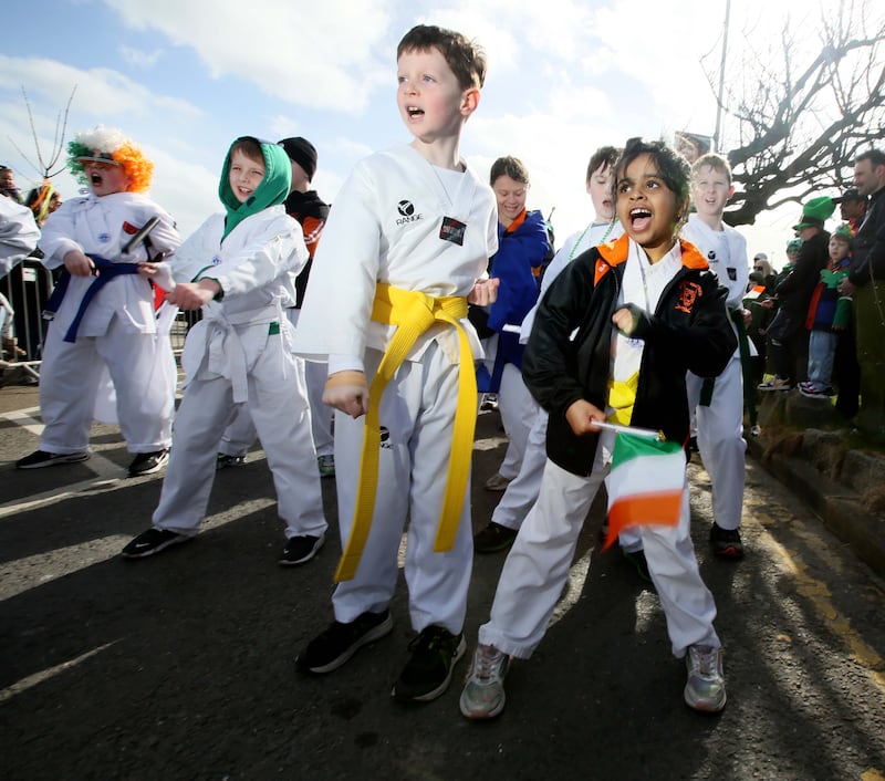 Taekwondo Tigers in the Dún Laoghaire parade. Photograph: Mark Stedman