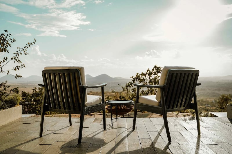 Dunia Designs uses plastic waste to make furniture and decking in Tanzania. Photograph: Dunia Designs