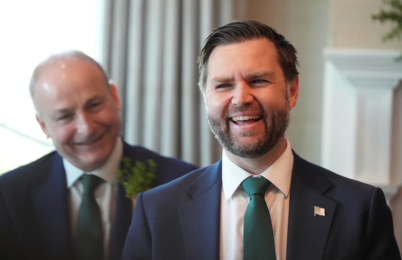 'All of us in America - most of us, at least - have somebody who has this deep connection to that island on the other side of the Atlantic,' US vice-president JD Vance said. Photograph: Niall Carson/PA Wire 
