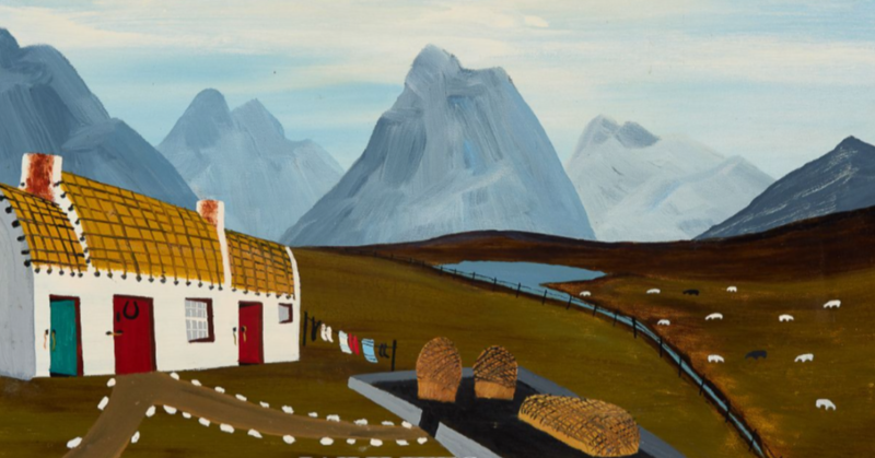 Painting by late ‘King of Tory’ expected to fetch over €1k