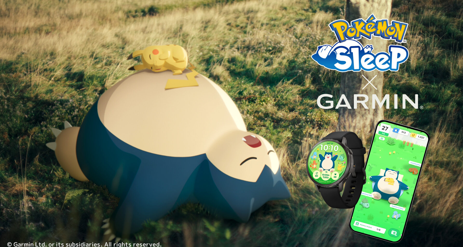Pokemon Sleep Garmin Collaboration Key Visual