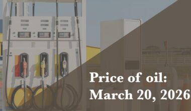 Current price of oil as of March 20, 2026