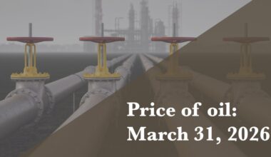 Current price of oil as of March 31, 2026
