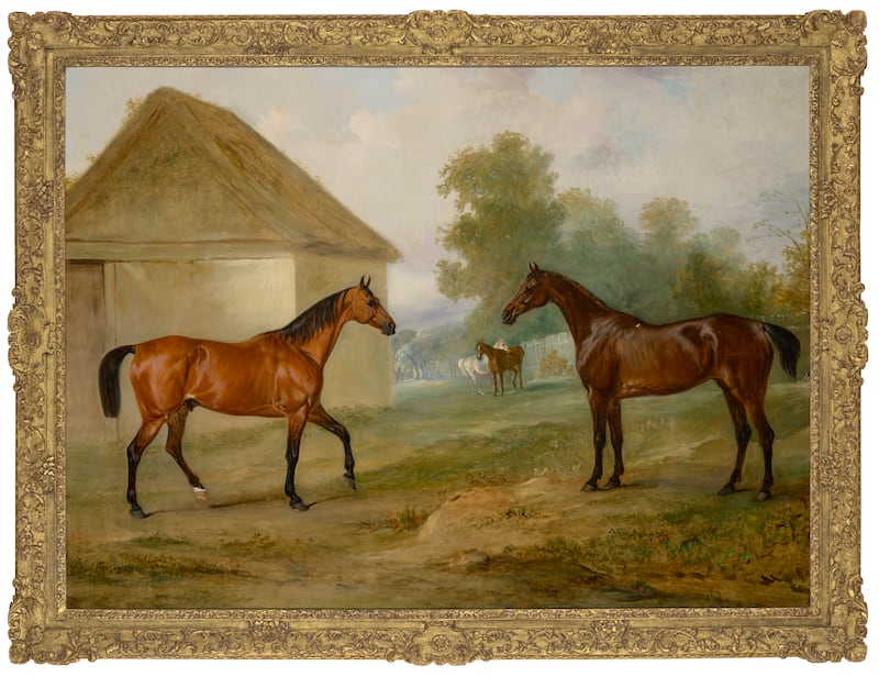 Horse painting by English artist John E Ferneley Senior (1781-1860) from Ardbraccan House, for sale at Christie's