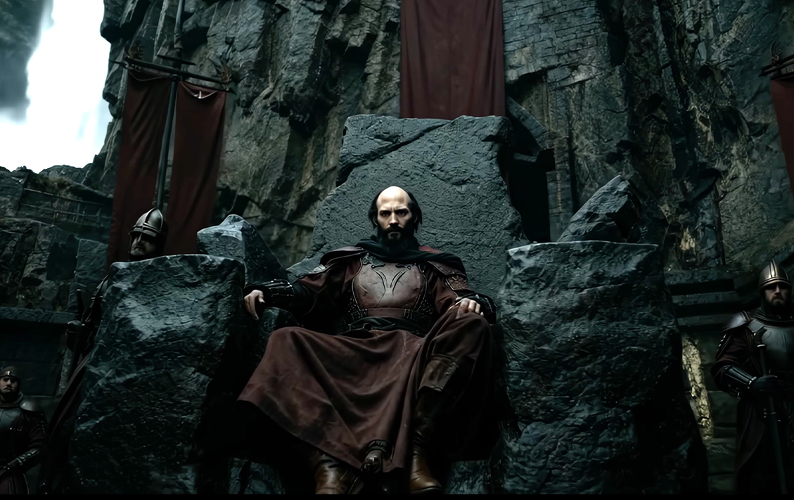 Images from an AI fantasy film featuring robin hood