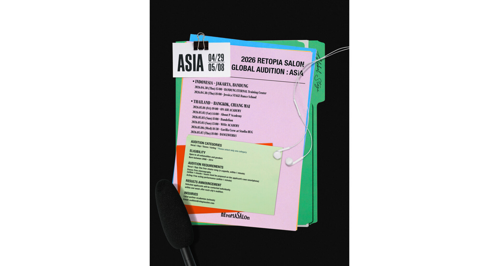 RETOPIA SALON, Founded by Former HYBE Executives, to Hold K-Pop Auditions in Bangkok and Chiang Mai in May, Seeking Members for 2027 Debut