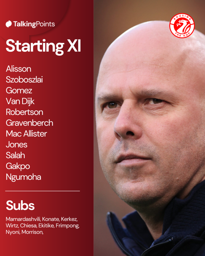 Arne Slot pictured during Liverpool's Premier League match against Brighton at Anfield.