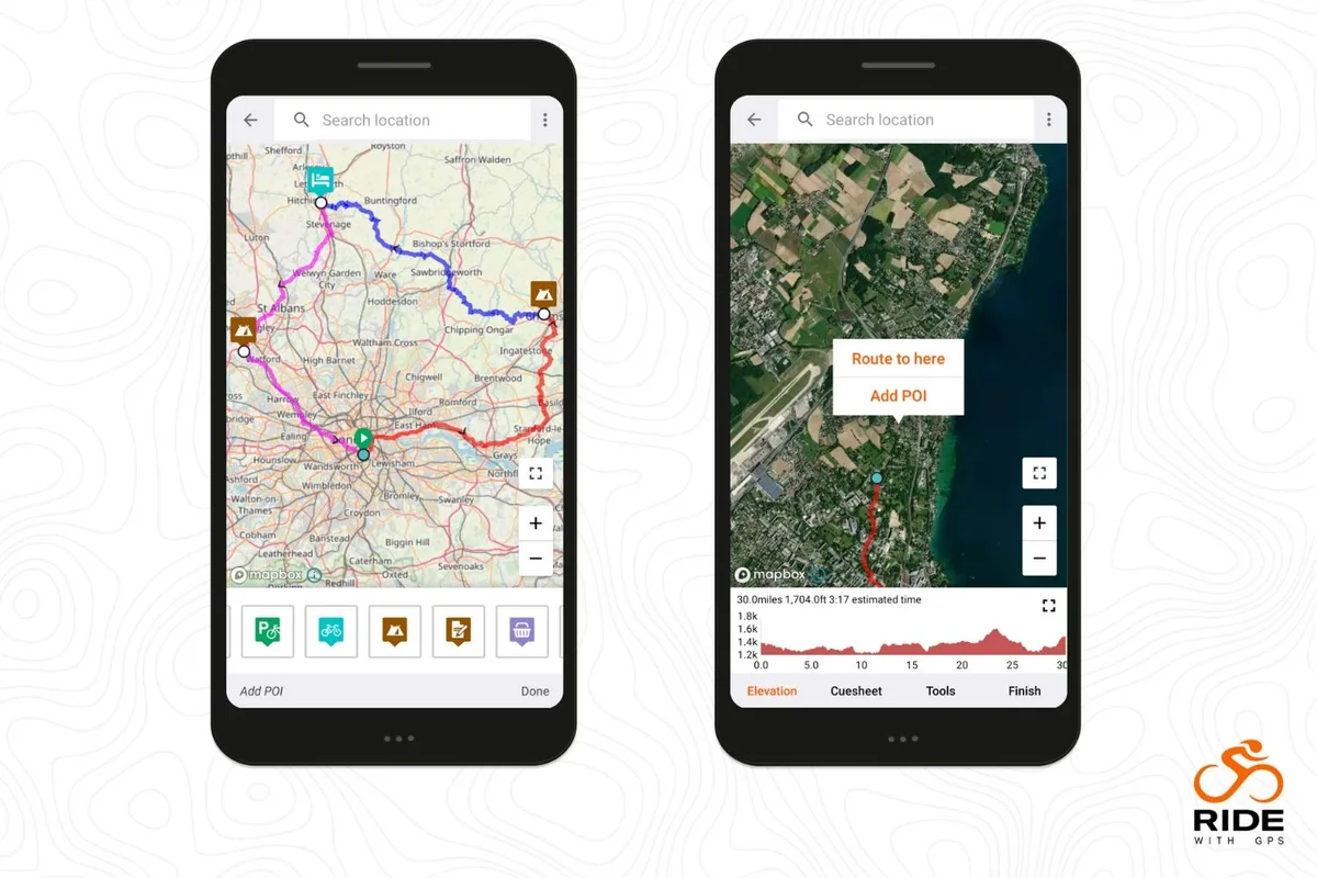 Ride with GPS app