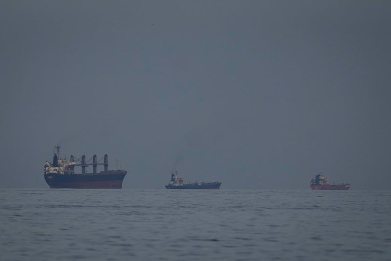 Oil tankers and ships have been lining up in the Strait of Hormuz. Photograph: Altaf Qadri/AP