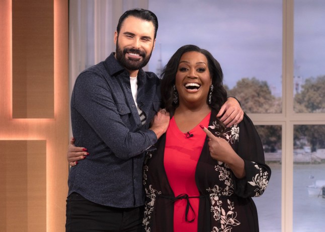 Editorial use only Mandatory Credit: Photo by Ken McKay/ITV/REX/Shutterstock (14227285l) Rylan Clark, Alison Hammond 'This Morning' TV show, London, UK - 23 Nov 2023