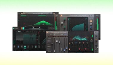 All four UIs from the plugins included in the SSL Mixing Bundle.