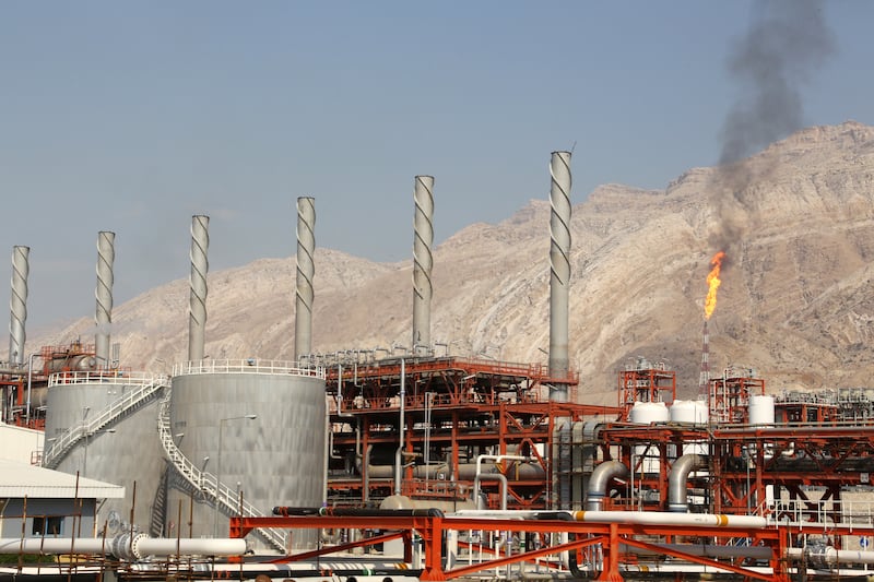 A section of the South Pars gas field facilities in the southern Iranian port town of Assaluyeh. Photograph: Atta Kenare/AFP via Getty Images