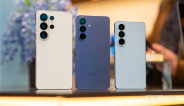 Samsung Galaxy S26 S26 Plus S26 Ultra stood up side angle