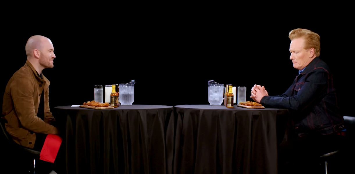 Conan O'Brien said he realized that the TV industry was 'in trouble' when he saw the success of YouTube show 'Hot Ones'