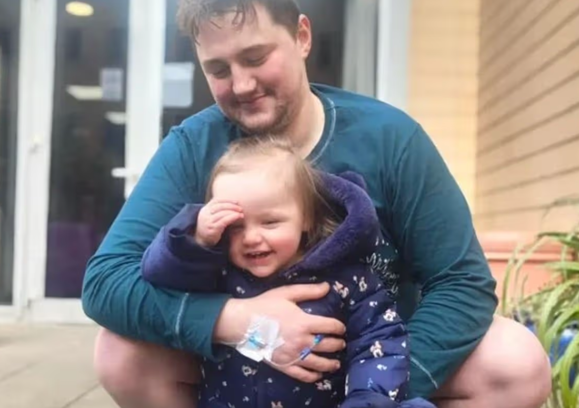 Finnian Garbutt with his daughter, Saoirse