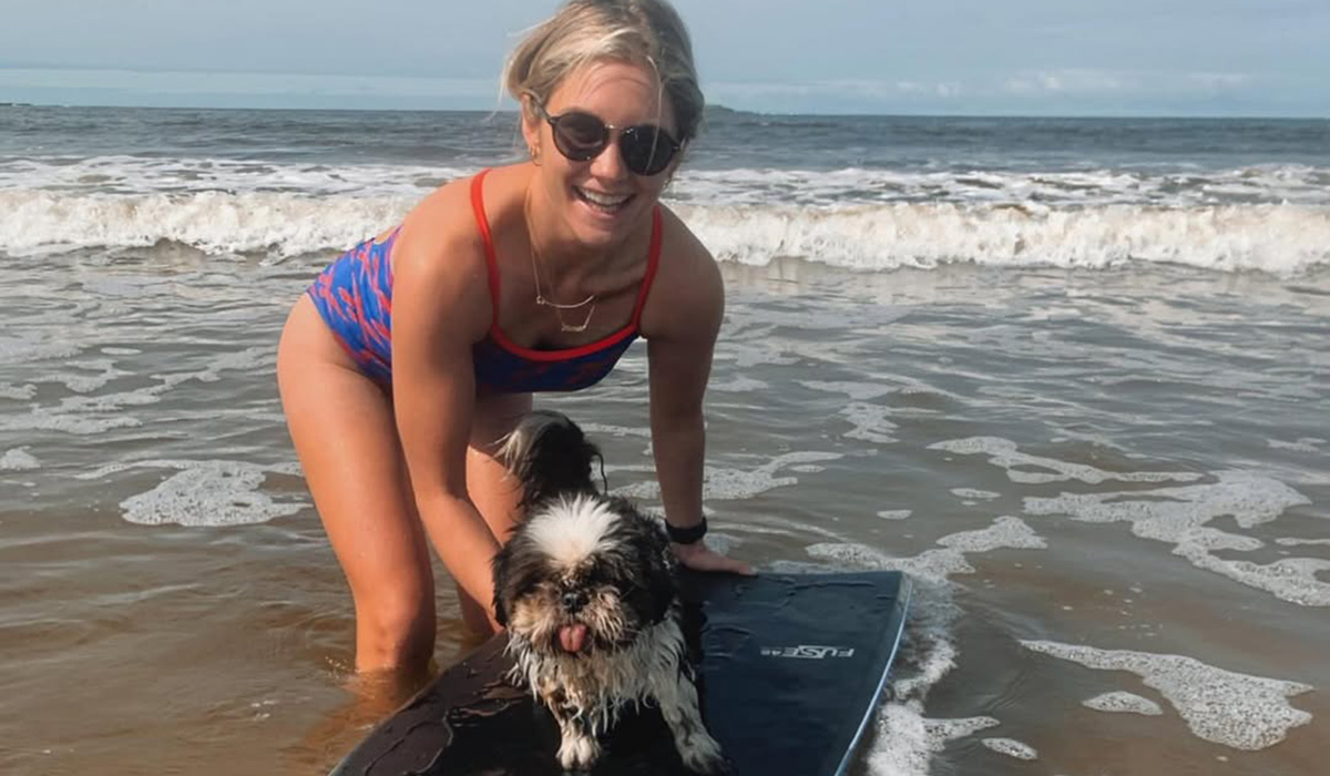 Niamh Cullen with her dog, Lulu. Pic: Instagram
