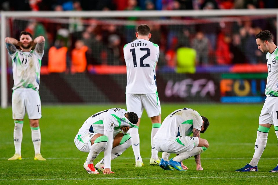 Ireland players dejected