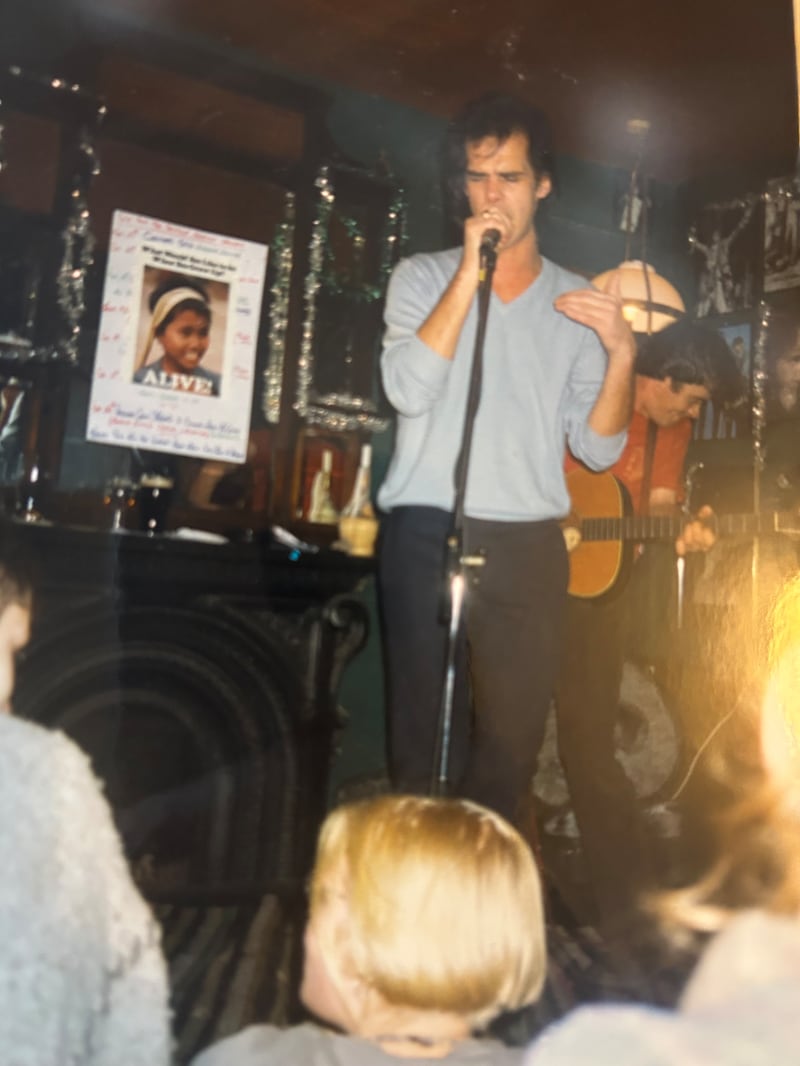 Nick Cave performing in McCarthy's Bar in Baltimore in West Cork in the late 1990s