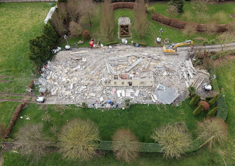 The demolished ruins of the property built by Chris and Rose Murray. The council refused permission in June 2006 for a house half the size. Photograph: Alan Betson