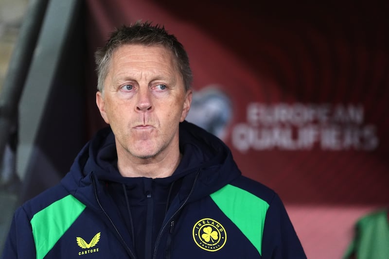 Republic of Ireland head coach Heimir Hallgrímsson before Thursday's World Cup qualifier semi-final against Czech Republic in Prague. Photograph: Adam Davy/PA Wire