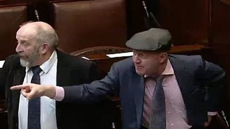 The Healy-Rae TD brothers in action in Dáil Eireann. File photograph: Dáil Éireann TV