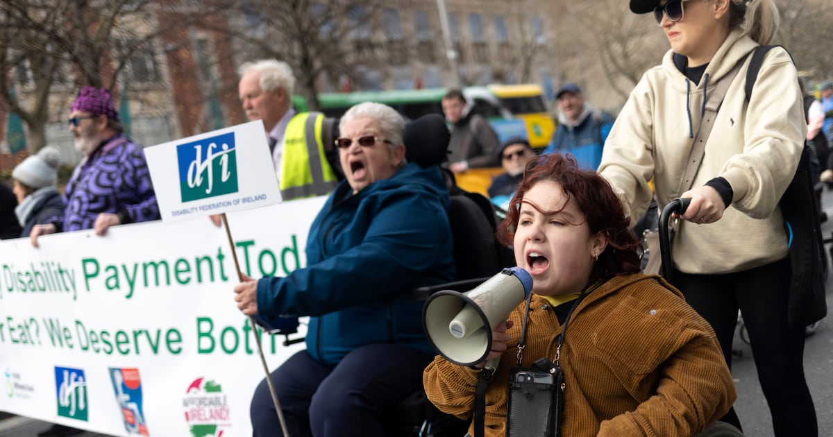 Hundreds attend Dublin protest for disability emergency payment – The Irish Times