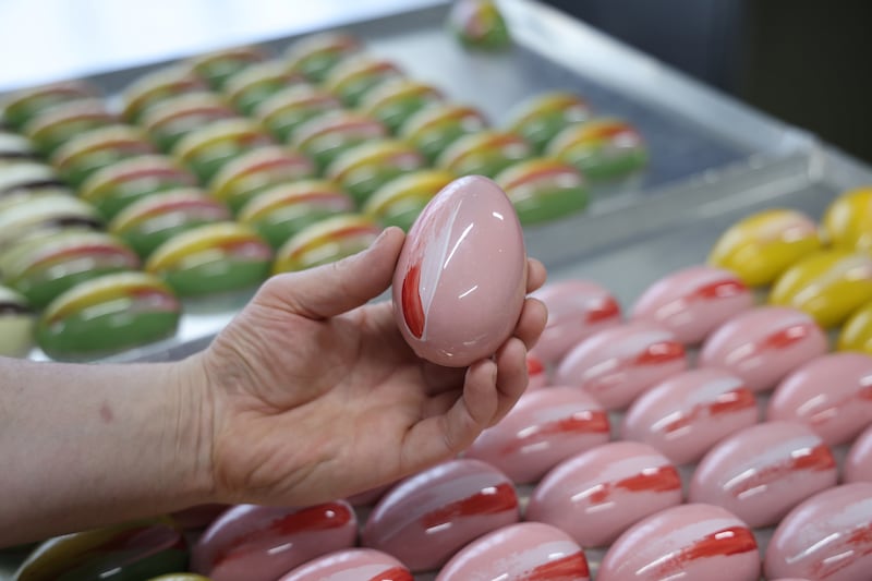 Linehan shows the fruits of his labour at Bon Chocolatiers. Photograph: Bryan O'Brien