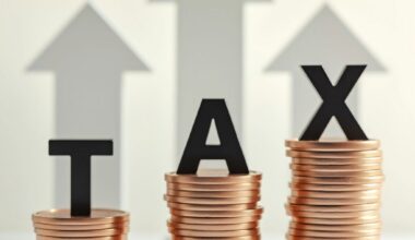Rising tax pressures illustrated with stacked coins and upward arrows in context of landlord budget concerns