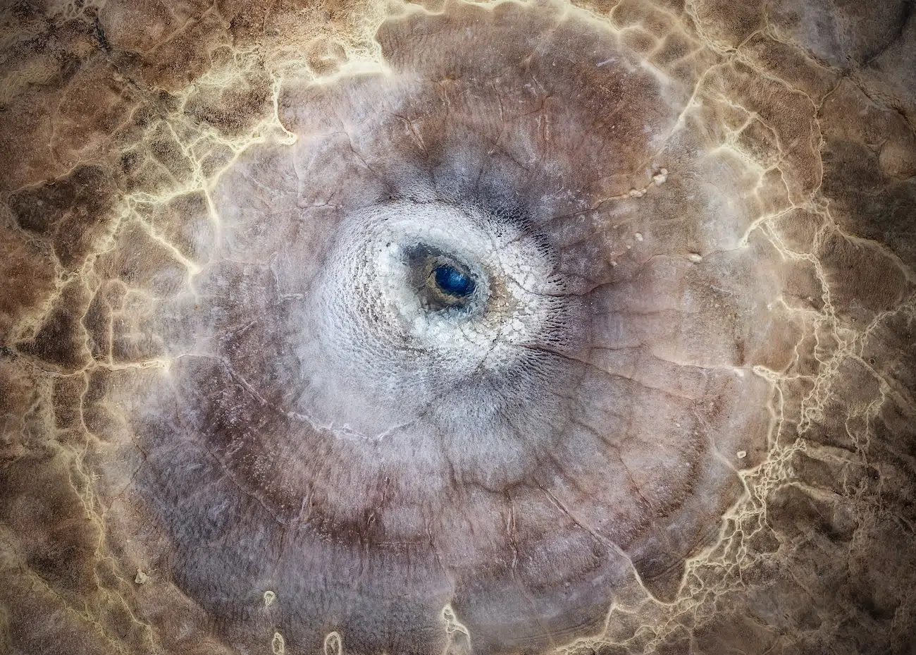 Aerial View of Geothermal Area in Iceland