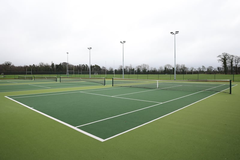 The Clongowes tennis courts. Photograph: Enda O'Dowd 