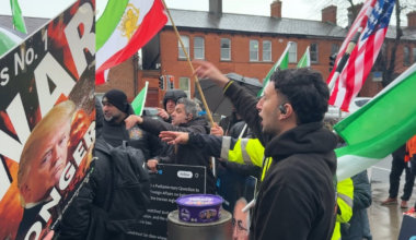Anti-war demonstration at US embassy in Dublin is met by Iranian counter-protesters – The Irish Times