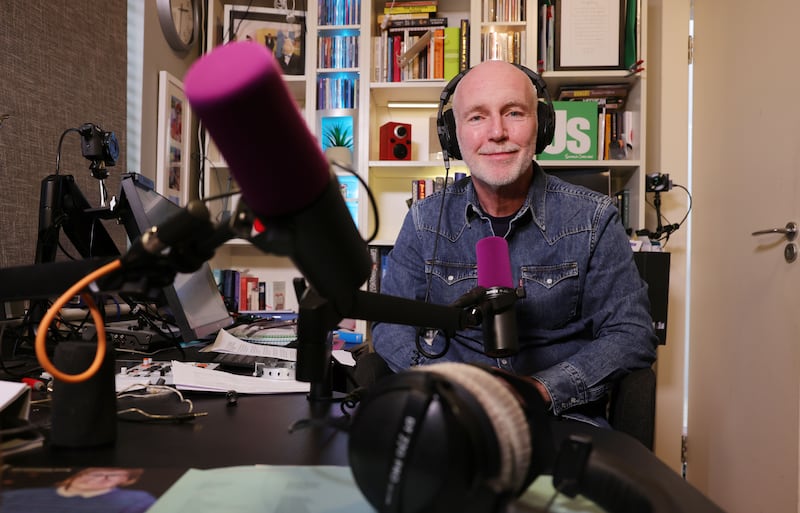 Ray D’Arcy in his podcast studio: ‘The thought of the new is very exciting.’ Photograph: Alan Betson