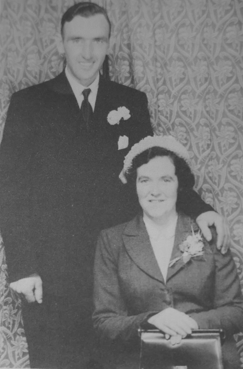  Paddy on his wedding day with his wife Margaret.