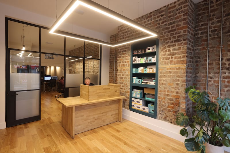 The workspace beneath the recently renovated apartments. Photograph: Alan Betson
