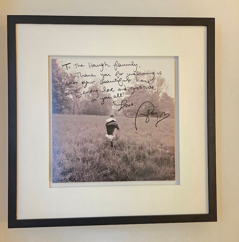 Message left by Taylor Swift