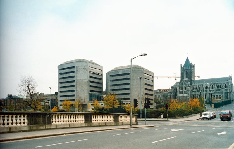 Dublin City Council's civic offices complex at Wood Quay. The two original 'bunkers' were  completed in 1985. Photograph: courtesy of Scott Tallon Walker