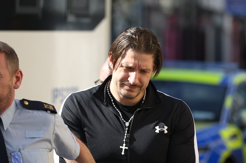 Karolis Peckauskas at Portlaoise District Court on Thursday. Photograph: Colin Keegan/Collins