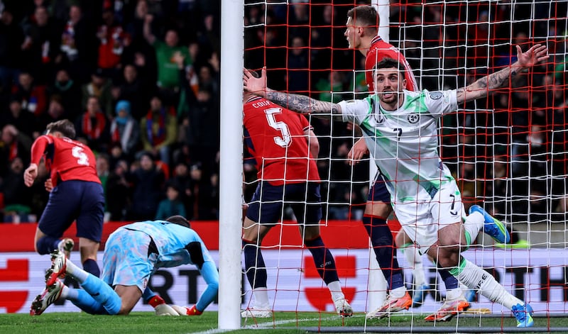 Maybe Ireland should have pressed home their advantage while they were on top against the Czechs. Then again, maybe they wouldn't have been able to do that. Photograph: Ben Brady/Inpho