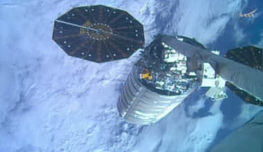 ISS astronauts take out the space trash photo of the day for March 11, 2026