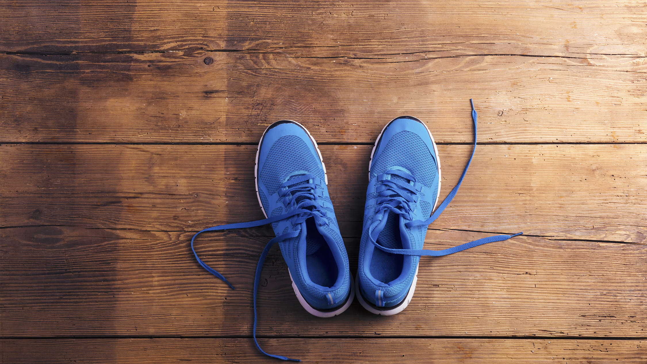 Shoes on a hardwood floor