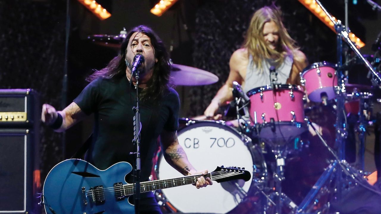 Foo Fighters onstage in 2022