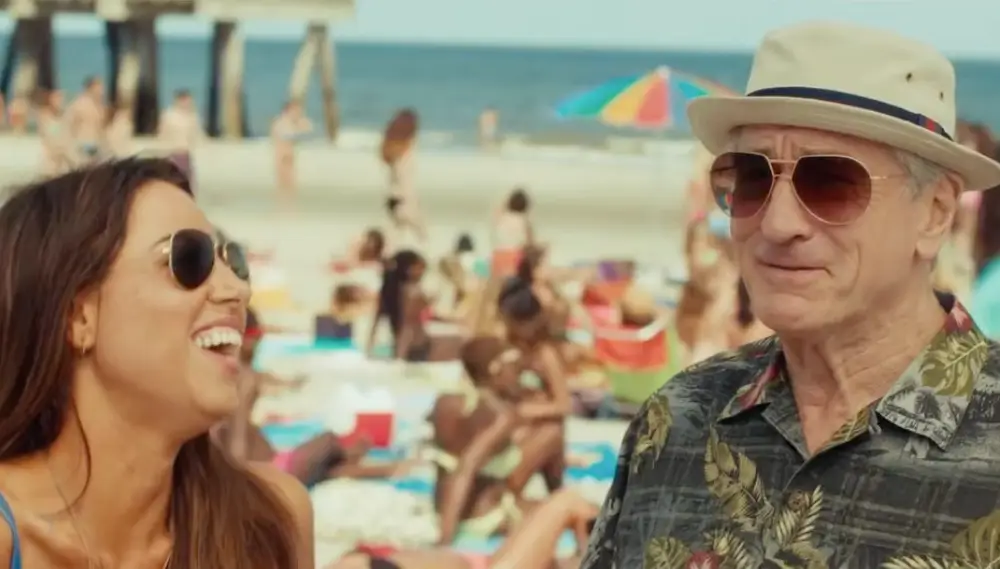 Plaza starred as De Niro's much younger girlfriend in the movie (Paramount)