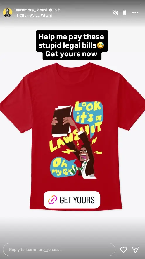 Jonasi is selling merch to pay for his legal costs (Instagram/@learnmore_jonasi)