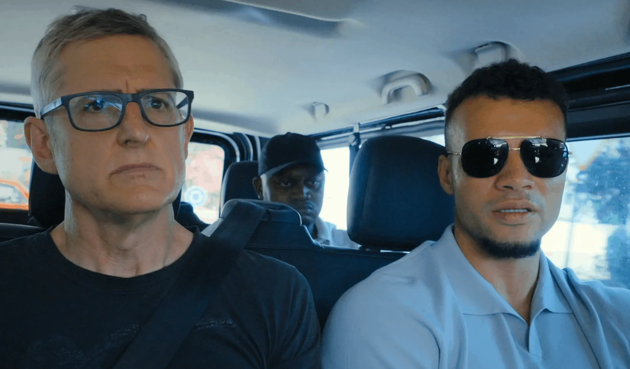 Theroux interviews HSTikkyTokky - real name Harrison Sullivan - as part of the documentary (Image: Netflix)