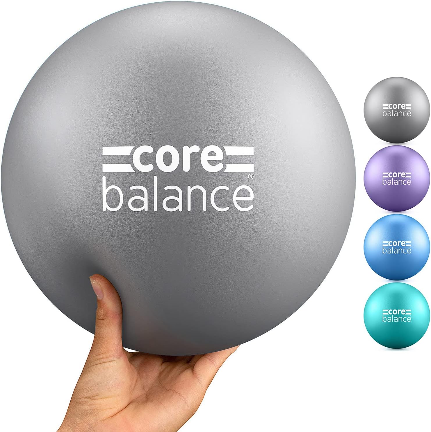 Core Balance Soft Pilates Ball Anti Burst With Inflation Tube Small 23cm / 9 Inch